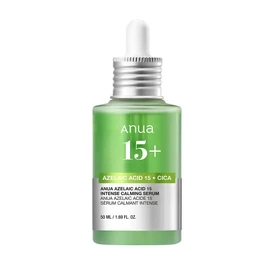 ANUA Azelaic Acid 15 Intense Calming Serum, 1.7 fl. oz. (50 mL), Large Volume, Beauty Serum, Oil-Moisture Balance, Sebum, Pore Care, CICA, High-Density Beauty Serum, Azelaic Serum, Skin Care for