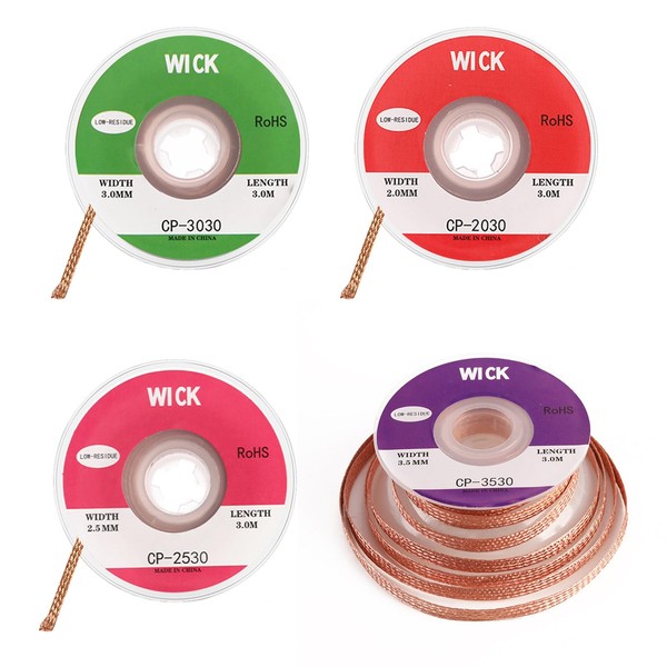 Desoldering Wick, 4 PCS Solder Wick Copper Solder Removal Braid
