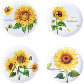 Summer Dining Melamine Plates Set of 4 - Sunflower