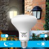 LUXON 15W BR25 Radar Motion Sensor Light Bulbs,Dusk to Dawn