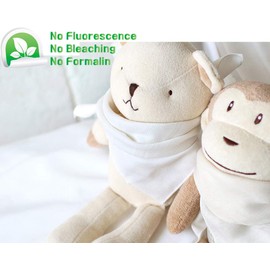 Angel-in-Moms [10 Packs] Organic Cotton Cloth Soft Muslin Gauze Handkerchief Washcloths, Wide Size 14 inch x 14 inch, Facial Cleansing Cloths, Hankies Makeup Remover Towel (Organic Embossing)