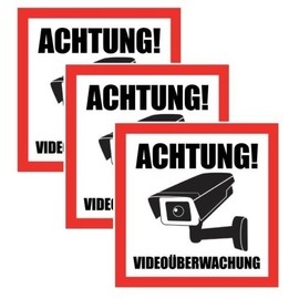 Print&Bind Center Warning Sign Warning Sticker 10.5 x 10.5 cm Pack of 3