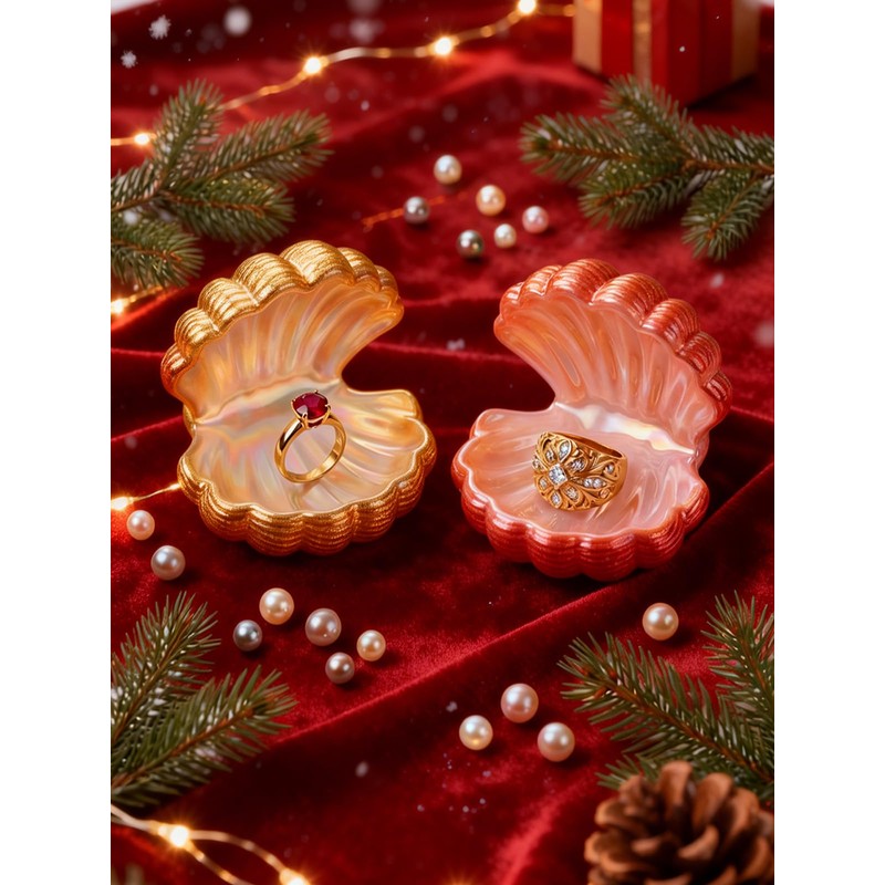 Shell Jewelry Storage Silicone Mold, 2 Pieces Ocean Shell Resin