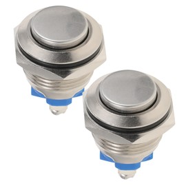 jojofuny 2pcs Doorbell Button Sturdy Ringer Button Replaceable Push Button Lighted Flush Mount Door Chime Wall Mounted Doorbell Switch Doorbell Push Button Nickel-plated Copper Silver