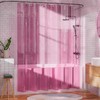 AmazerBath Shower Curtain Liner, 100% EVA Soft Clear Pink Heavy