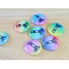 10 pc Pinback Buttons, Mixed Color Guillotine 1" Round (new