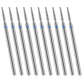 10 Pcs 3/32'' Cuticle Clean Nail Drill Bit Set with Case, Diamond Cuticle Bit for Nail Drill Bits Electric File Machine Bits Manicure Pedicure Polishing Kit for Salon Manicure