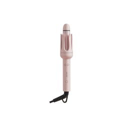 Christmas Gift 2-in-1 Electric Automatic Rotating Straightener and Curler with LCD Temperature Display and PTC Heater for Womencolor: Pink, Plug Type: Us Plug
