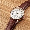 Sanda Lady Analog Round Quartz Leather Strap Date Watch Classical