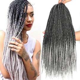 XCHSLB 7 Paquetes Goddess Box Trenzas De Pelo De Ganchillo 22 Pulgadas Caja De Ganchillo Prelooped Trenzas De Cabello De Ganchillo Para Mujeres Negras Trenzado De Cabello (22 Pulgadas, Paquete De 7) 1