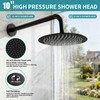 Shower Faucet Set,10-Inch Round Rainfall Showerhead with Dual-Function Handheld Spray,Brass