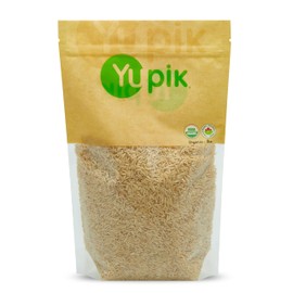 Yupik Organic Brown Rice, Long Grains, 2.2 lb (35.2 oz), Non-GMO, Vegan, Gluten-Free, Kosher, Salt-Free, Source of Fiber & Iron, Easy Preparation, Ideal for Recipes, Side Dishes, Salads & More