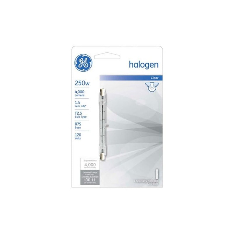 GE 97673 300-Watt 5950-Lumen Specialty T2.5 Halogen Light Bulb, Clear,