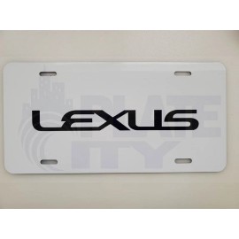Lexus Metal Plate novelty vanity White plate