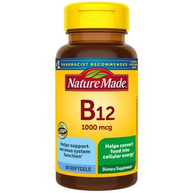 Vitamin B12 1000 mcg Softgels, 90 Count for Metabolic Health
