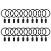D-buy 20 Pcs Curtain Hooks with Clips, 1.5 inch Metal