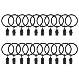 D-buy 20 Pcs Curtain Hooks with Clips, 1.5 inch Metal Rustproof Solid Curtain Rings with Clips, Shower Curtain Hooks for Drapes, Drapery Clips Rings for Courtyards, Hangers, Photo, Camping Tents