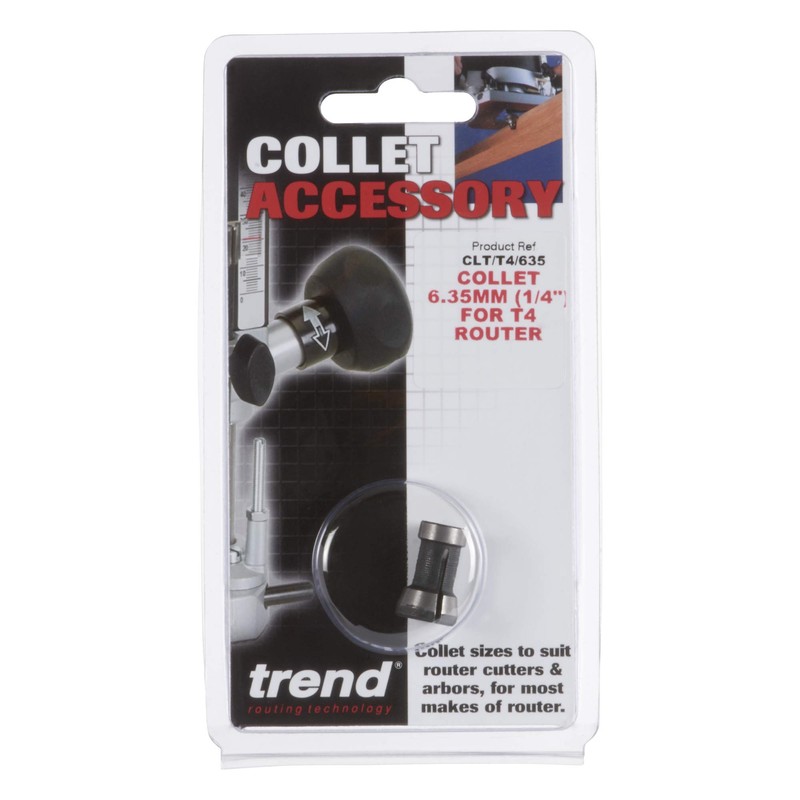 Trend 6.35mm 1/4 Inch Collet for the Trend T4 Router,