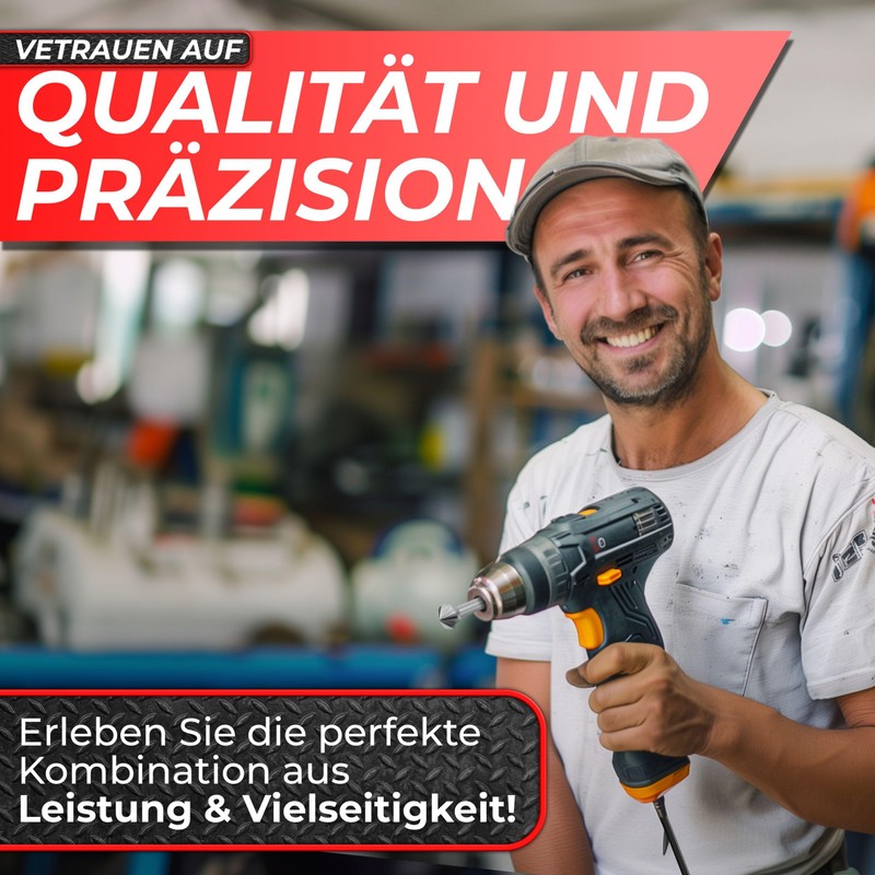 Woltersberger® 6-Piece TiN Coated Countersink Set 90° Diameter 6.3-20.5 mm