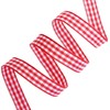 Red and White Gingham Ribbon, 3/8" x 50 Yd Roll