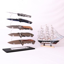 ERMMZHZW Pocket Knife Display,Pocket Knife Holder,Pocket Knife Storage,Acrylic Knife Display Stand,for pocket knife organizer& Display hut home decoration (2)