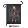 Breeze Decor Christmas Elf Surveillance Garden House Flags Kit Winter