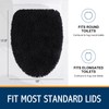 Smiry Soft Chenille Bathroom Toilet Lid Cover, Machine Washable Covers,