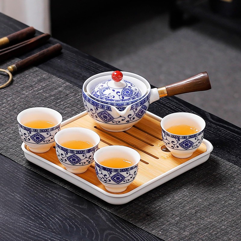 REOWONU Chinese tea set Gongfu tea set, Portable Teapot Set