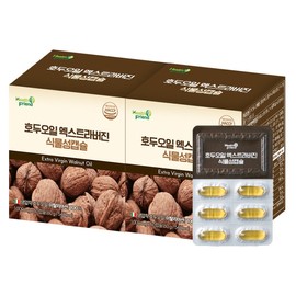 Product name / 호두오일 엑스트라버진 식물성캡슐 60캡슐 x 2개 4개월분 저온냉압착 100% 이탈리아산