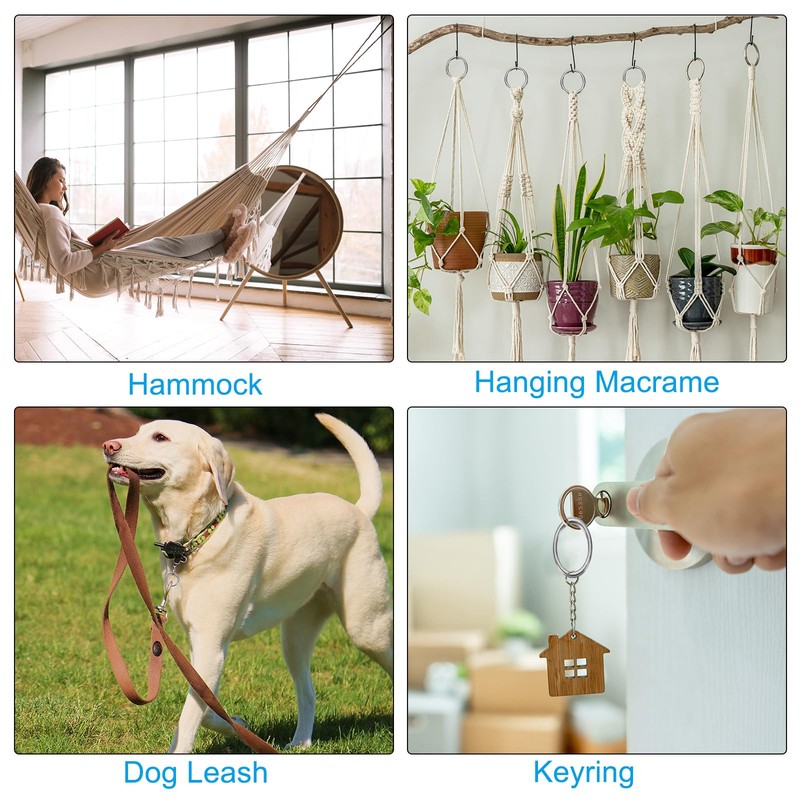 PATIKIL 2.4" Seamless Metal O Rings, 4 Pack 304 Stainless