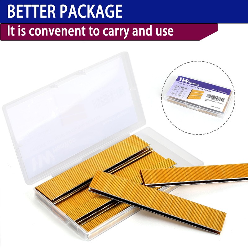 HW HAMWOO 18 Gauge by 1/2 to 1 in Multi-Pack