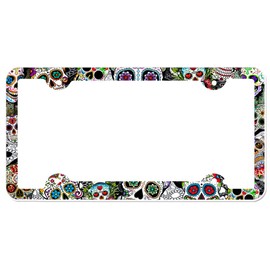 Sugar Skull License Plate Frame