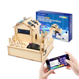 ACEBOTT STEM Kits for Kids Age 12 Smart Home Basic Starter Kit(Included Micro:Bit), STEM Toys Compatible with Makecode, Coding Set with House Building, Sensors & App Control, Gift for Boys and Girls