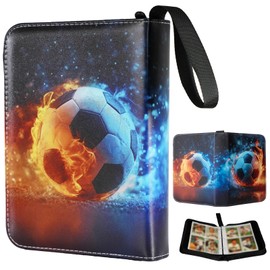 Bocenaia 4-Pocket Card Binder - 440-Pocket Trading Card Binder with 55 Removable Double-Sided Sleeves, Collectible Trading Card Albums for Sports Cards, Game Cards, Top Loader Binder - Football