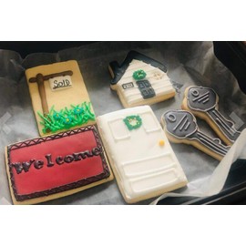 3 Pieces Cookie Cutter Set - Door Key Small House Stainless Steel