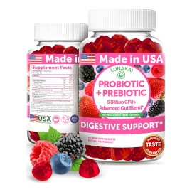 Lunakai Probióticos Prebióticos 60gom Salud Intestinal Bayas Mixtas