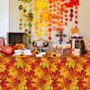 UROINEPA Fall Tablecloth 3 Pcs Thanksgiving Tablecloth Rectangle Maple Leaf