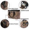 Tool Bag, Durable 16oz Waxed Canvas Wide Mouth Water-Resistant Electrician