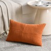 Fancy Homi Burnt Orange Lumbar Decorative Throw Pillow Covers 12x20