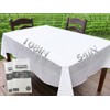 ANAVAH Disposable Paper Tablecloth for Rectangle Table White 3 Ply