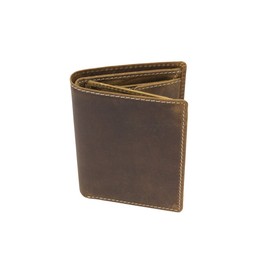 Mens and Ladies Wallet with flap LEAS, Genuine Leather, cognac - ''LEAS Vintage-Collection''