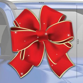 Versa TAG Christmas Large Gift Bow Windshield Sticker Decal Present Holiday Advertisement