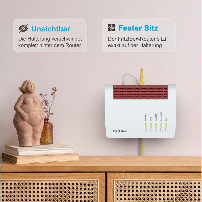 munda.living Fritzbox Wall Mount - Fritzbox Mount for All Fritzbox