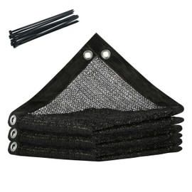 Royal Shade 50% Black Shade Cloth 12FT x 20FT Mesh Tarp with Grommets for Garden Patio, Plant Shading, Greenhouse, Pergola, Chicken Coop, Dog Kennel, Lawn