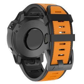 MYSNBKN Compatible with Garmin Fenix 5x Watch Band，26mm Width Soft Silicone Watch Strap for Fenix 5X Plus/Fenix 6X/Fenix 6X Pro/Fenix 7X/Fenix 3/Fenix 3HR/Descent MK1/D2 Delta PX/D2 Charlie Smartwatch