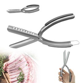 Rib Membrane Remover Stainless Steel Tool Kit, Ergonomic Handle for Easy Prep, Dishwasher Safe BBQ Accessory for Grilling and Cooking (1 Pack)