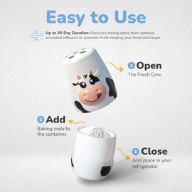 Fridge Deodorizer Odor Eliminator for Fridge, Cow Cute Kitchen Accessories - Baking Soda Refrigerator Deodorizer Odor Eliminator -Baking Soda Odor Absorber Fridge Accessories