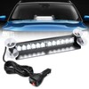 Nilight 12LED Traffic Advisor Strobe Light Bar White Emergency Warning