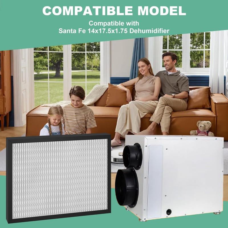 14 x 17.5 x1.75 MERV 13 Replacement Dehumidifier Filter Compatible