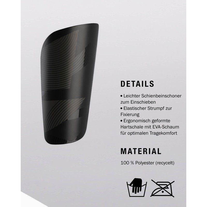 JAKO Unisex River Light Shin Pads, Black, L